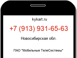 Информация о номере телефона +7 (913) 931-65-63: регион, оператор