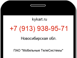 Информация о номере телефона +7 (913) 938-95-71: регион, оператор