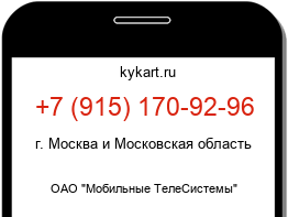 Информация о номере телефона +7 (915) 170-92-96: регион, оператор