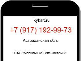 Информация о номере телефона +7 (917) 192-99-73: регион, оператор