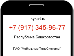 Информация о номере телефона +7 (917) 345-96-77: регион, оператор