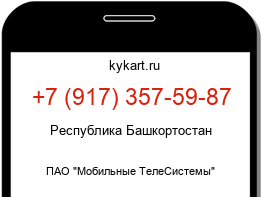 Информация о номере телефона +7 (917) 357-59-87: регион, оператор