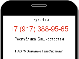 Информация о номере телефона +7 (917) 388-95-65: регион, оператор