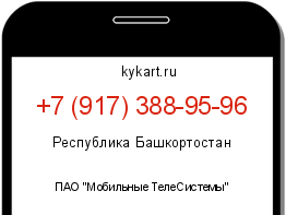 Информация о номере телефона +7 (917) 388-95-96: регион, оператор