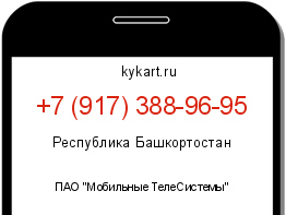 Информация о номере телефона +7 (917) 388-96-95: регион, оператор