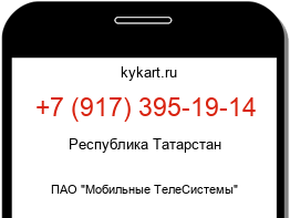 Информация о номере телефона +7 (917) 395-19-14: регион, оператор