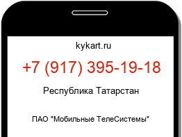 Информация о номере телефона +7 (917) 395-19-18: регион, оператор