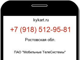 Информация о номере телефона +7 (918) 512-95-81: регион, оператор
