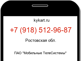 Информация о номере телефона +7 (918) 512-96-87: регион, оператор