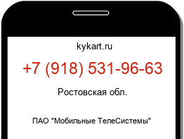 Информация о номере телефона +7 (918) 531-96-63: регион, оператор