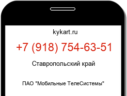Информация о номере телефона +7 (918) 754-63-51: регион, оператор