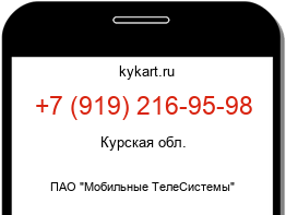 Информация о номере телефона +7 (919) 216-95-98: регион, оператор