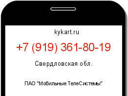 Информация о номере телефона +7 (919) 361-80-19: регион, оператор