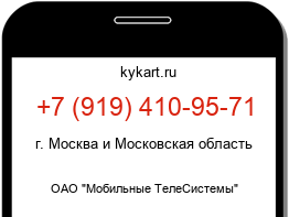 Информация о номере телефона +7 (919) 410-95-71: регион, оператор
