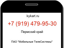 Информация о номере телефона +7 (919) 479-95-30: регион, оператор