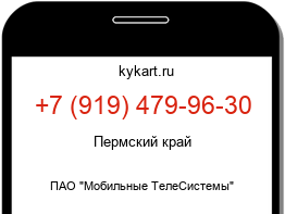 Информация о номере телефона +7 (919) 479-96-30: регион, оператор