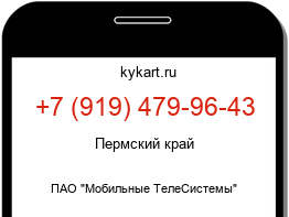 Информация о номере телефона +7 (919) 479-96-43: регион, оператор