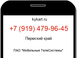 Информация о номере телефона +7 (919) 479-96-45: регион, оператор