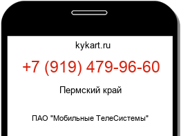 Информация о номере телефона +7 (919) 479-96-60: регион, оператор