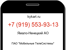 Информация о номере телефона +7 (919) 553-93-13: регион, оператор