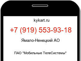 Информация о номере телефона +7 (919) 553-93-18: регион, оператор