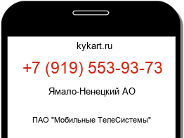 Информация о номере телефона +7 (919) 553-93-73: регион, оператор
