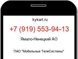 Информация о номере телефона +7 (919) 553-94-13: регион, оператор