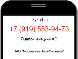 Информация о номере телефона +7 (919) 553-94-73: регион, оператор