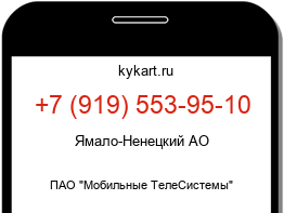 Информация о номере телефона +7 (919) 553-95-10: регион, оператор