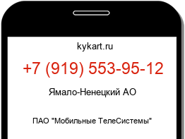 Информация о номере телефона +7 (919) 553-95-12: регион, оператор