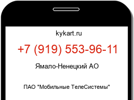 Информация о номере телефона +7 (919) 553-96-11: регион, оператор