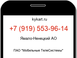 Информация о номере телефона +7 (919) 553-96-14: регион, оператор