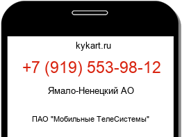 Информация о номере телефона +7 (919) 553-98-12: регион, оператор