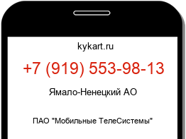 Информация о номере телефона +7 (919) 553-98-13: регион, оператор
