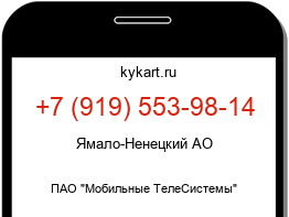 Информация о номере телефона +7 (919) 553-98-14: регион, оператор