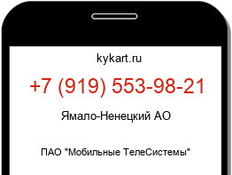 Информация о номере телефона +7 (919) 553-98-21: регион, оператор