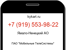 Информация о номере телефона +7 (919) 553-98-22: регион, оператор