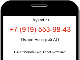 Информация о номере телефона +7 (919) 553-98-43: регион, оператор