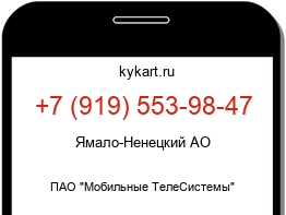 Информация о номере телефона +7 (919) 553-98-47: регион, оператор