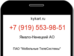 Информация о номере телефона +7 (919) 553-98-51: регион, оператор