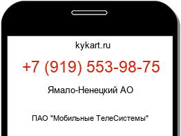Информация о номере телефона +7 (919) 553-98-75: регион, оператор