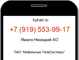 Информация о номере телефона +7 (919) 553-99-17: регион, оператор