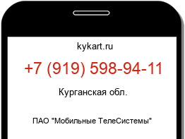 Информация о номере телефона +7 (919) 598-94-11: регион, оператор
