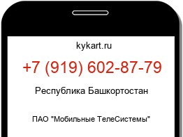 Информация о номере телефона +7 (919) 602-87-79: регион, оператор