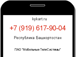 Информация о номере телефона +7 (919) 617-90-04: регион, оператор