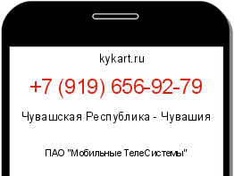 Информация о номере телефона +7 (919) 656-92-79: регион, оператор