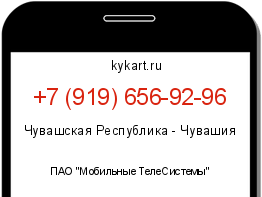 Информация о номере телефона +7 (919) 656-92-96: регион, оператор