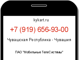 Информация о номере телефона +7 (919) 656-93-00: регион, оператор