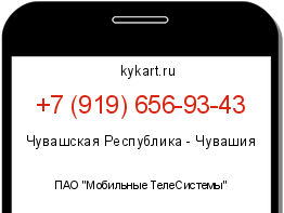 Информация о номере телефона +7 (919) 656-93-43: регион, оператор