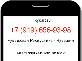 Информация о номере телефона +7 (919) 656-93-98: регион, оператор